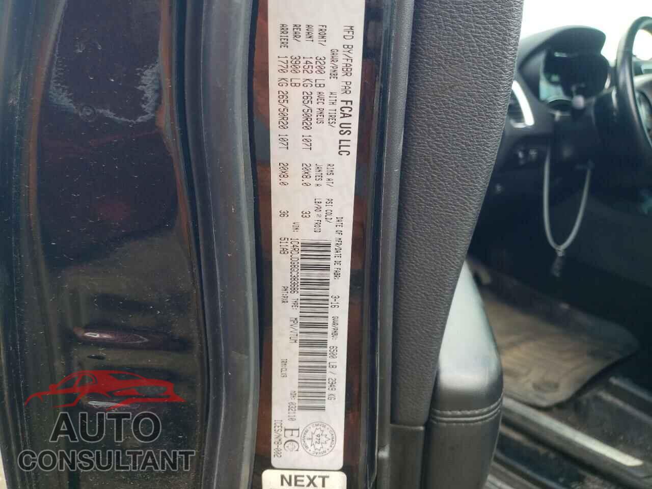 DODGE DURANGO 2016 - 1C4RDJDG8GC383686