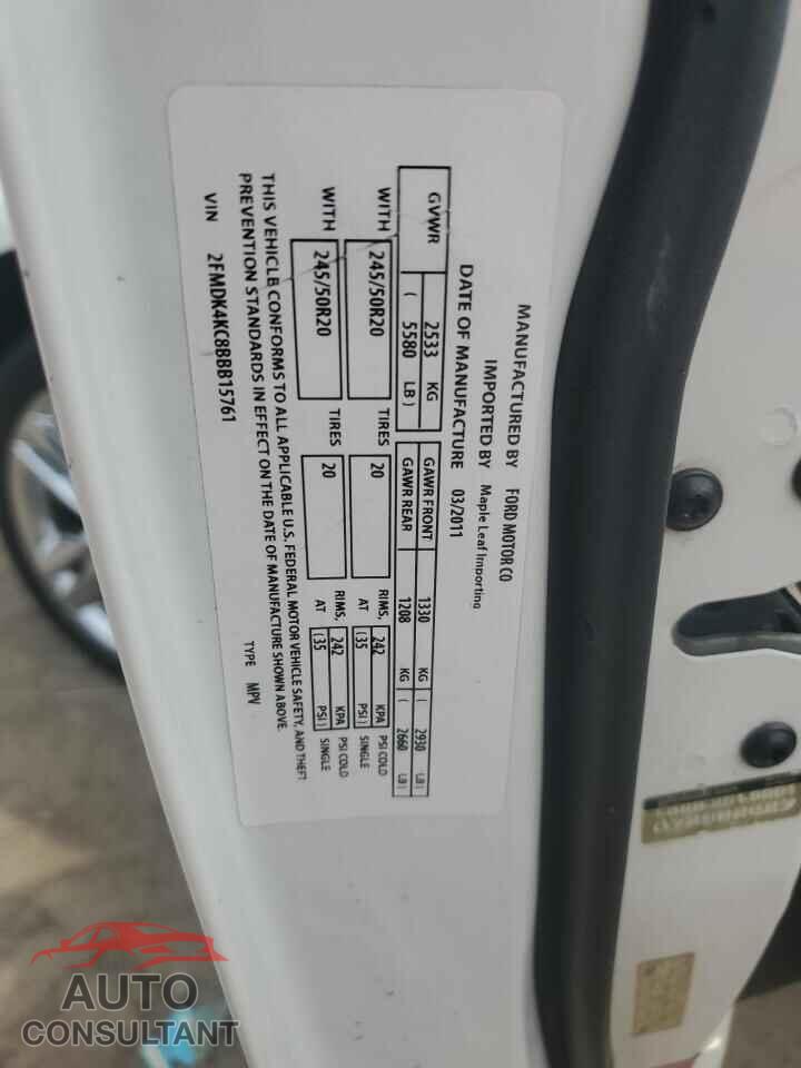 FORD EDGE 2011 - 2FMDK4KC8BBB15761