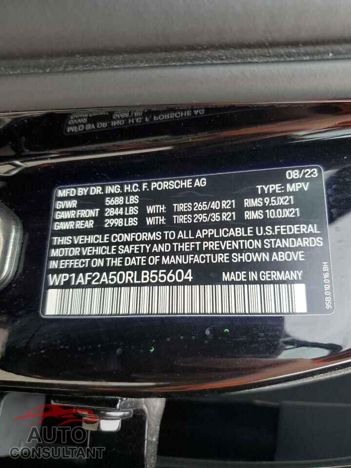 PORSCHE MACAN 2024 - WP1AF2A50RLB55604