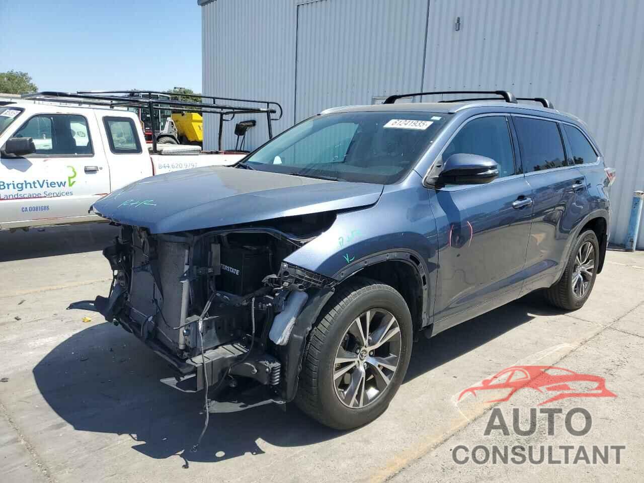 TOYOTA HIGHLANDER 2016 - 5TDJKRFH2GS236429
