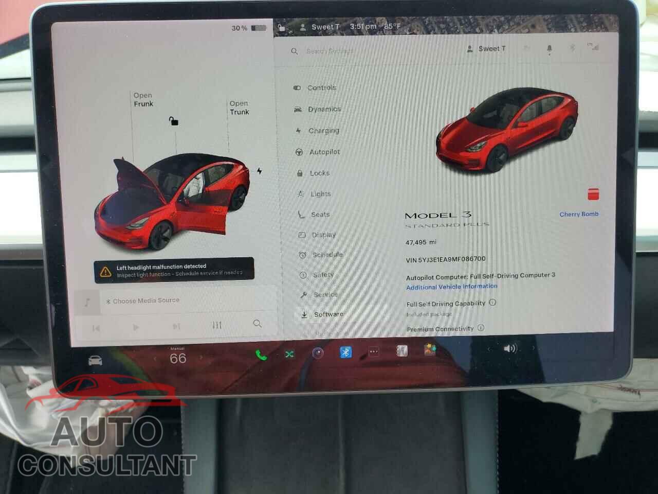 TESLA MODEL 3 2021 - 5YJ3E1EA9MF086700