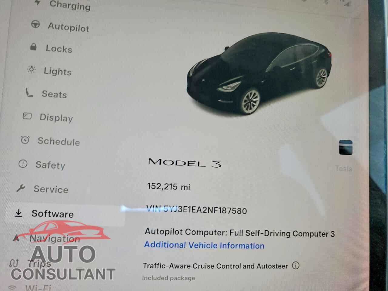 TESLA MODEL 3 2022 - 5YJ3E1EA2NF187580