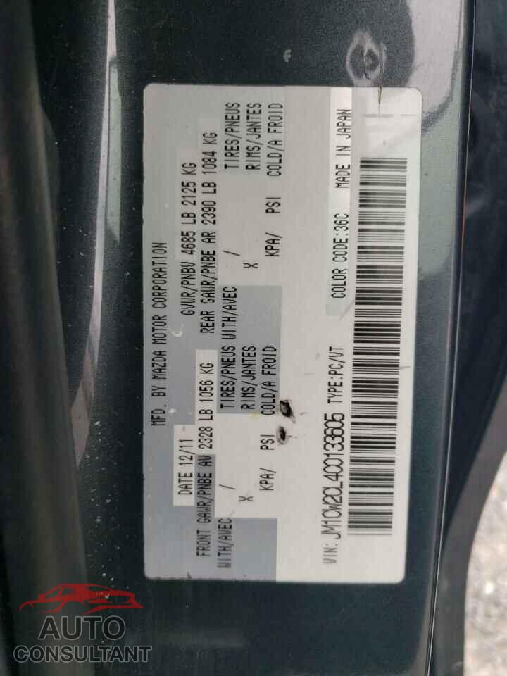 MAZDA 5 2012 - JM1CW2CL4C0133605