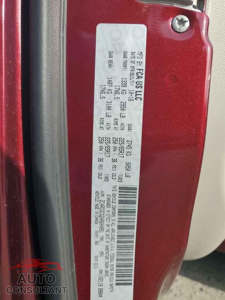 DODGE CARAVAN 2017 - 2C4RDGCG2HR604891
