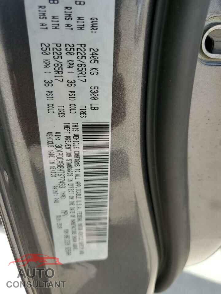 DODGE JOURNEY 2017 - 3C4PDCAB8HT677493
