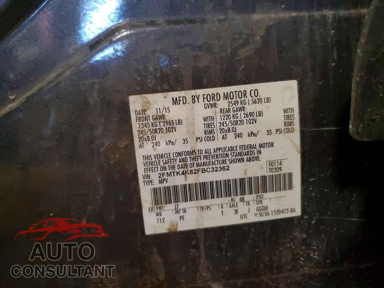 FORD EDGE 2015 - 2FMTK4K82FBC32362