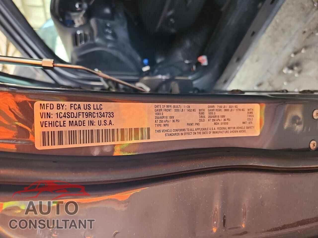DODGE DURANGO 2024 - 1C4SDJFT9RC134733
