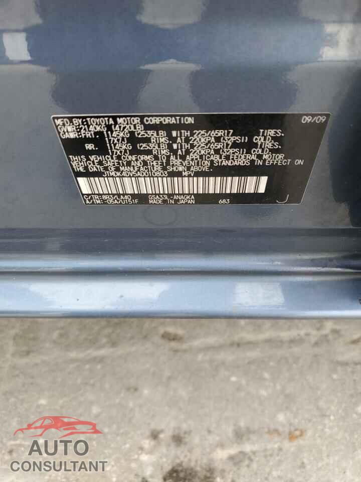 TOYOTA RAV4 2010 - JTMDK4DV5AD010803