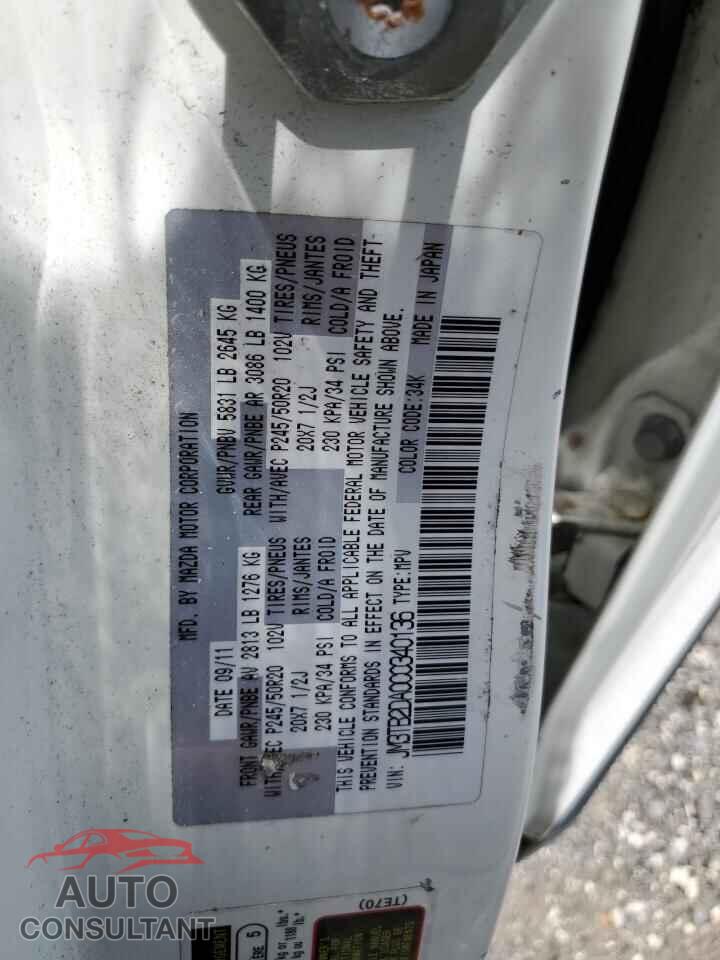 MAZDA CX-9 2012 - JM3TB2DA0C0340136