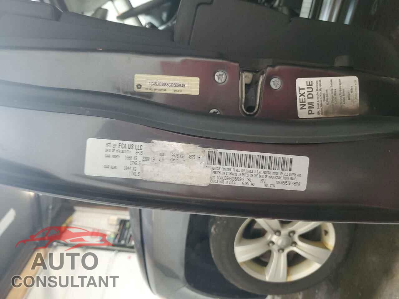 JEEP COMPASS 2016 - 1C4NJDBB5GD508945
