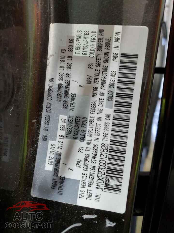 MAZDA CX-3 2016 - JM1DKFB70G0131528