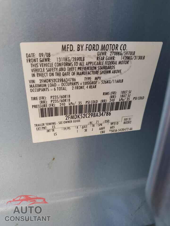 FORD FLEX 2009 - 2FMDK52C29BA34786