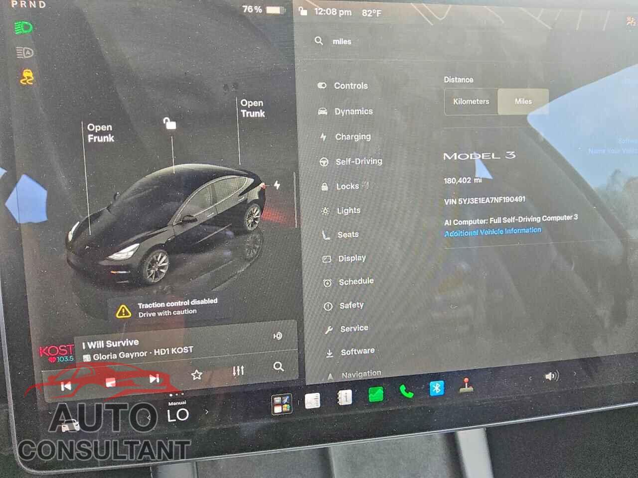 TESLA MODEL 3 2022 - 5YJ3E1EA7NF190491