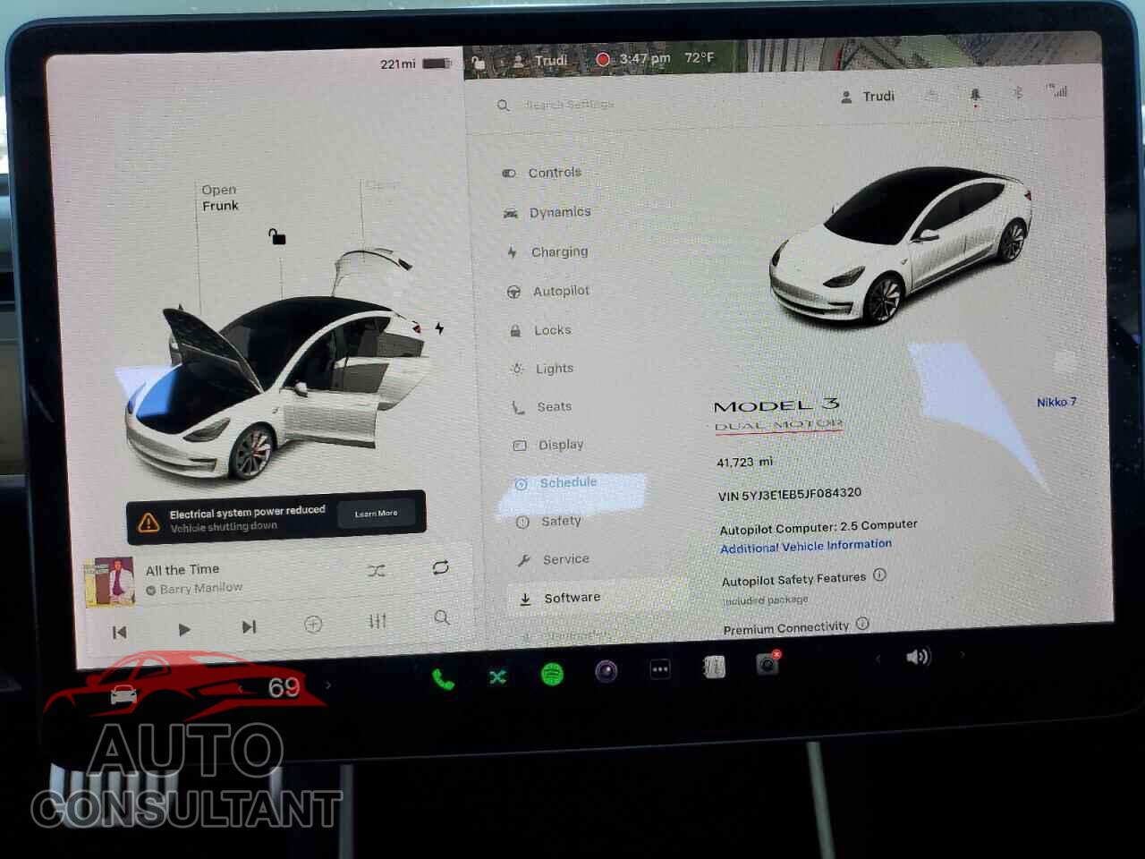 TESLA MODEL 3 2018 - 5YJ3E1EB5JF084320
