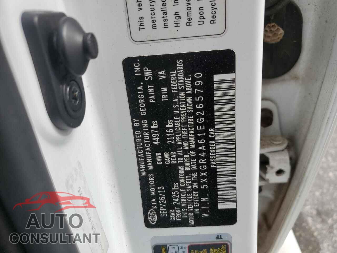 KIA OPTIMA 2014 - 5XXGR4A61EG265790