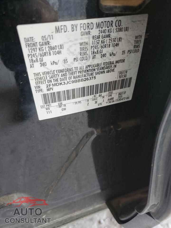 FORD EDGE 2011 - 2FMDK3JC9BBB26375