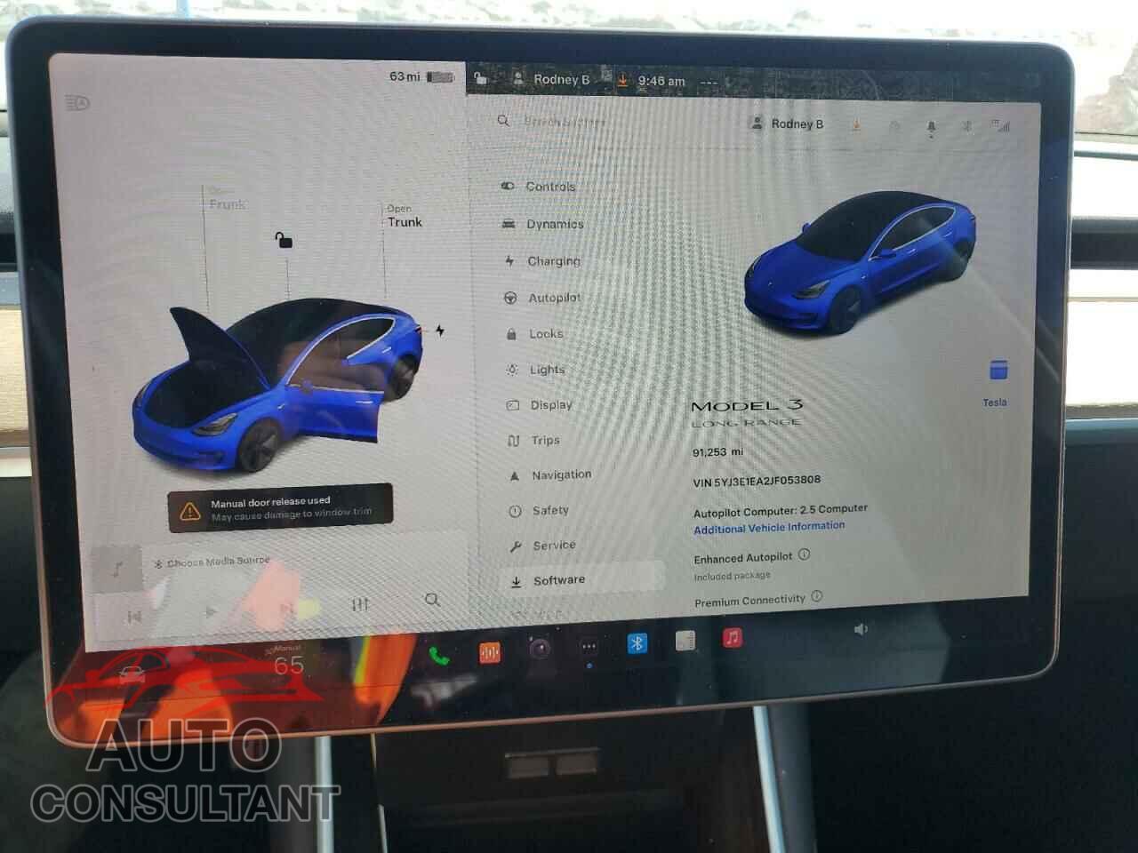 TESLA MODEL 3 2018 - 5YJ3E1EA2JF053808
