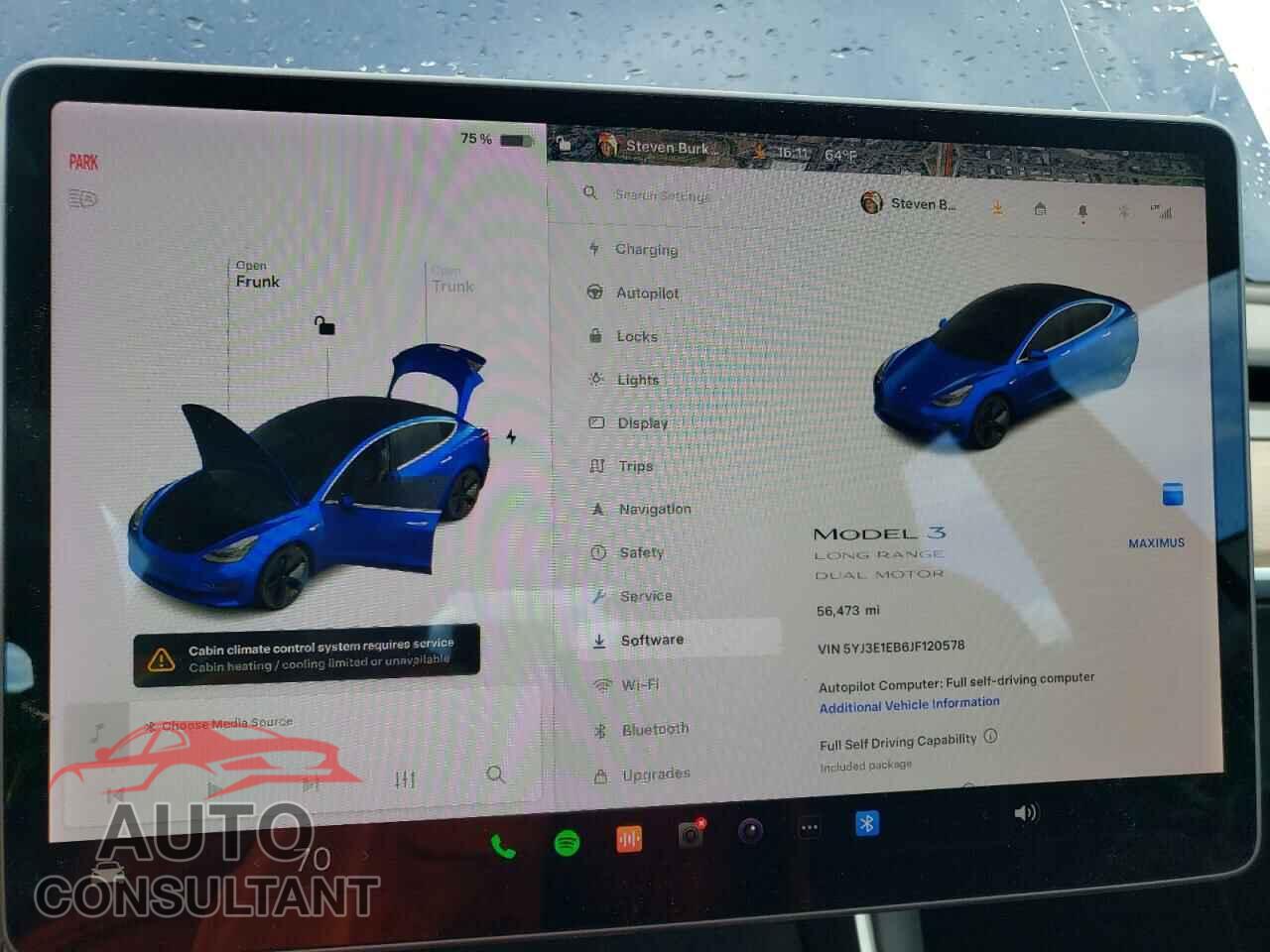 TESLA MODEL 3 2018 - 5YJ3E1EB6JF120578
