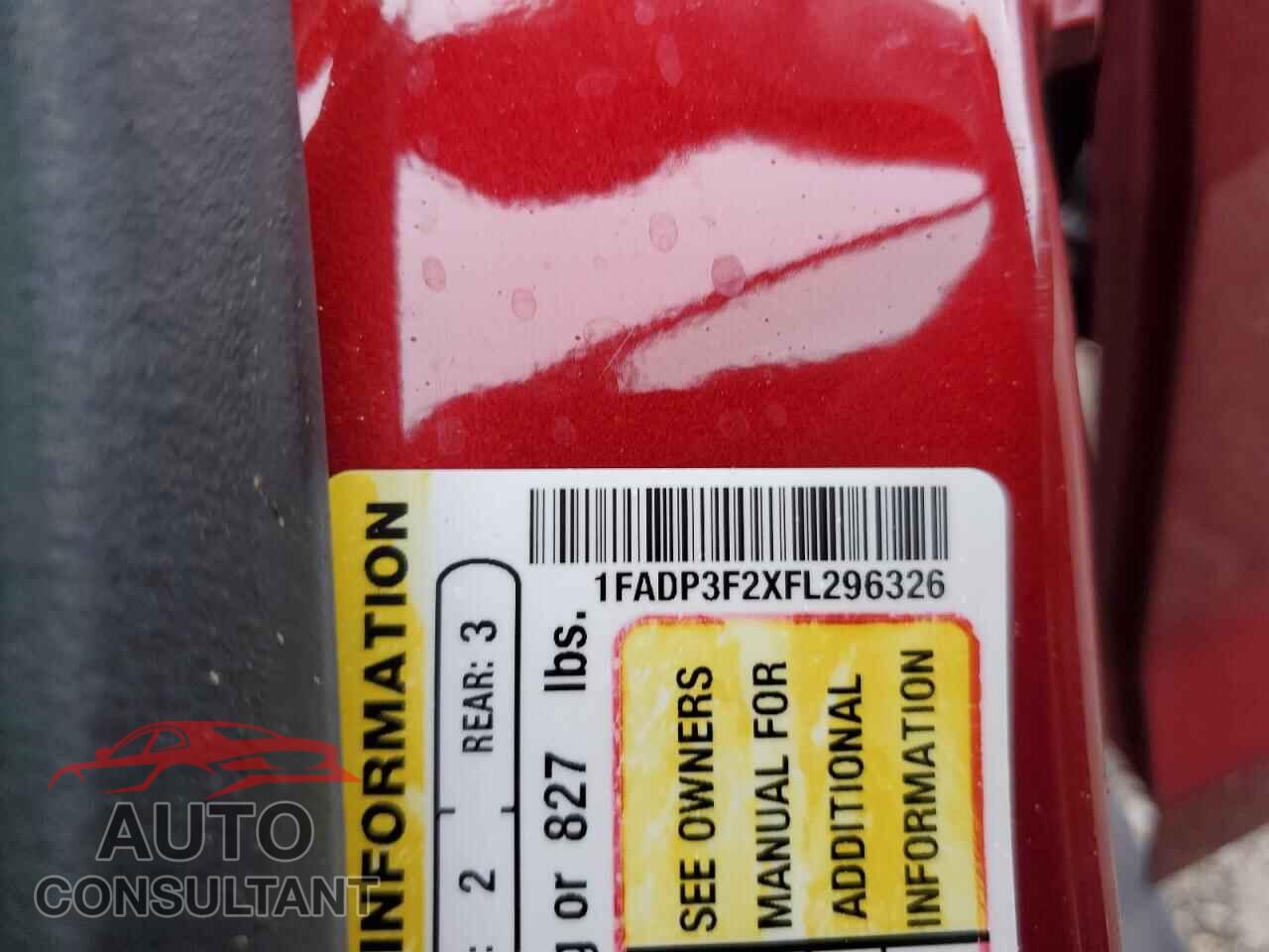 FORD FOCUS 2015 - 1FADP3F2XFL296326