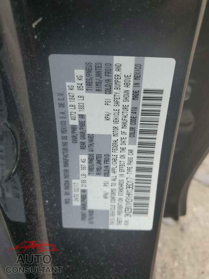 MAZDA 3 2017 - 3MZBN1M31HM136017