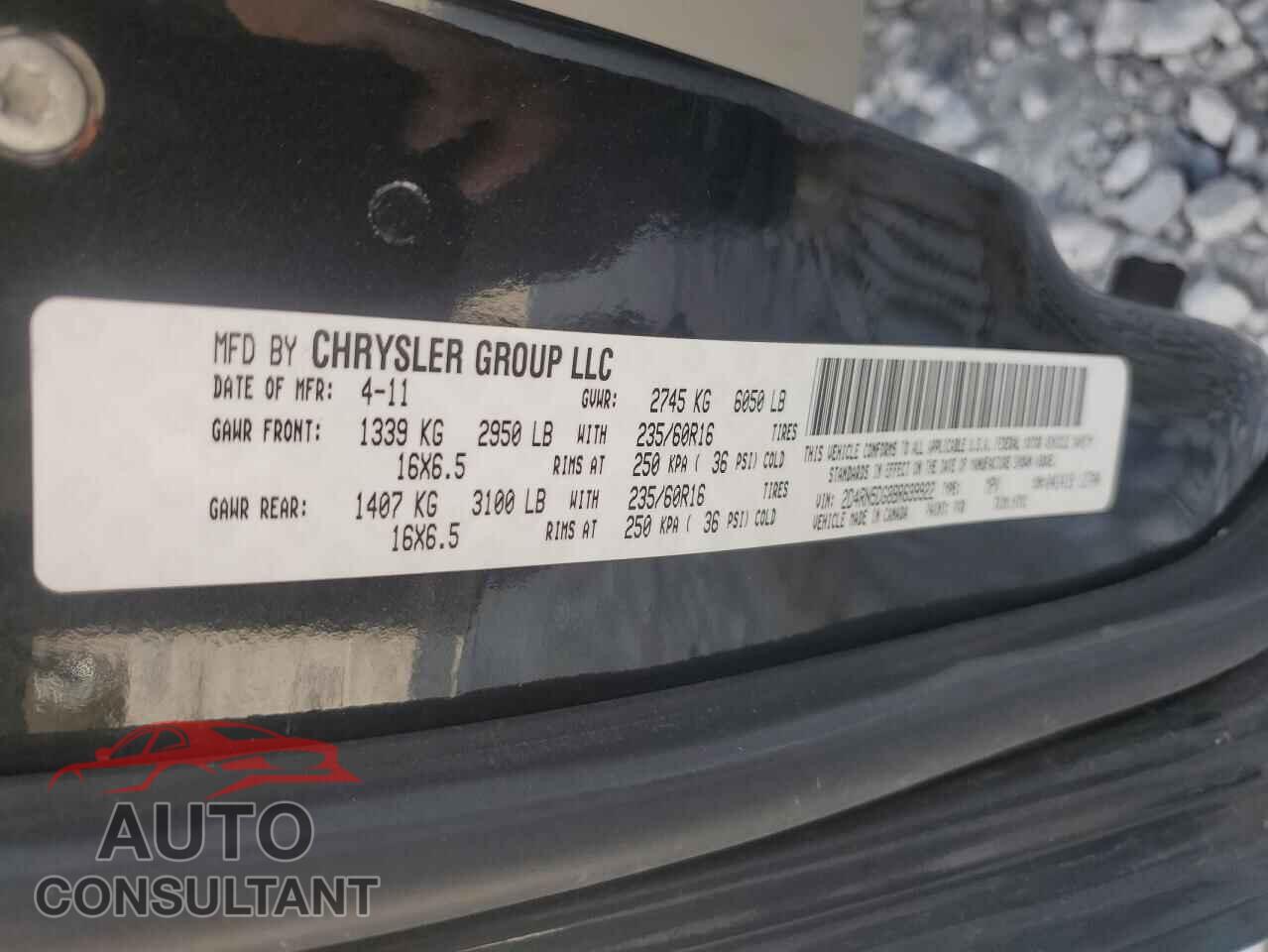 DODGE CARAVAN 2011 - 2D4RN5DG8BR699922