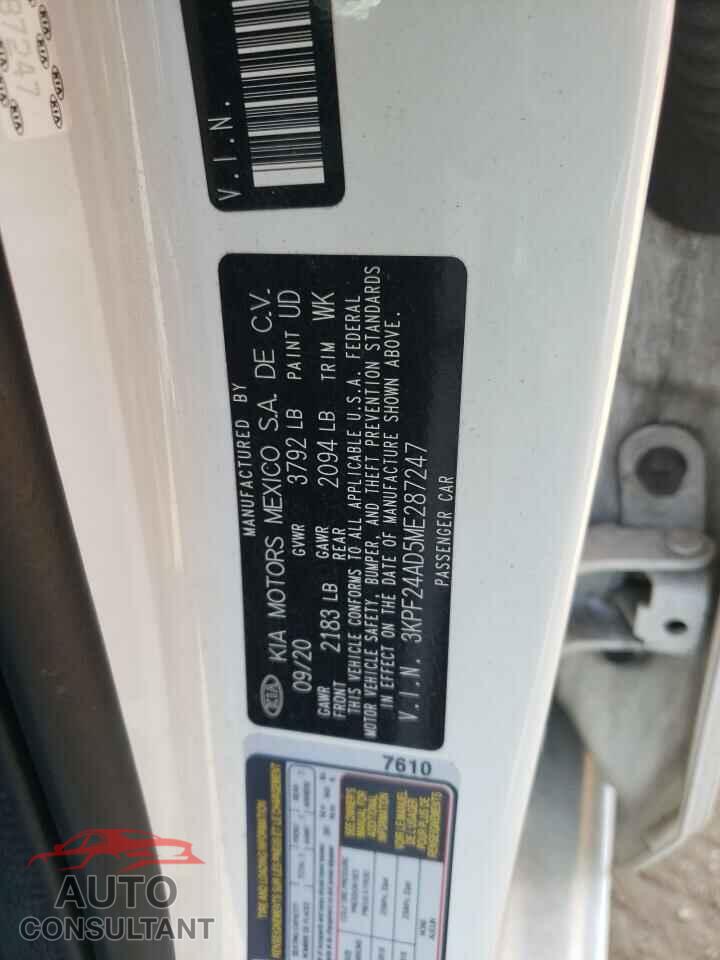 KIA FORTE 2021 - 3KPF24AD5ME287247
