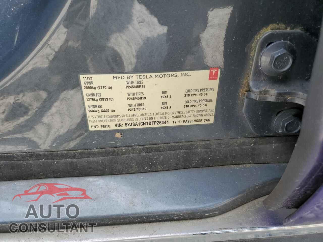 TESLA MODEL S 2013 - 5YJSA1CN1DFP26444