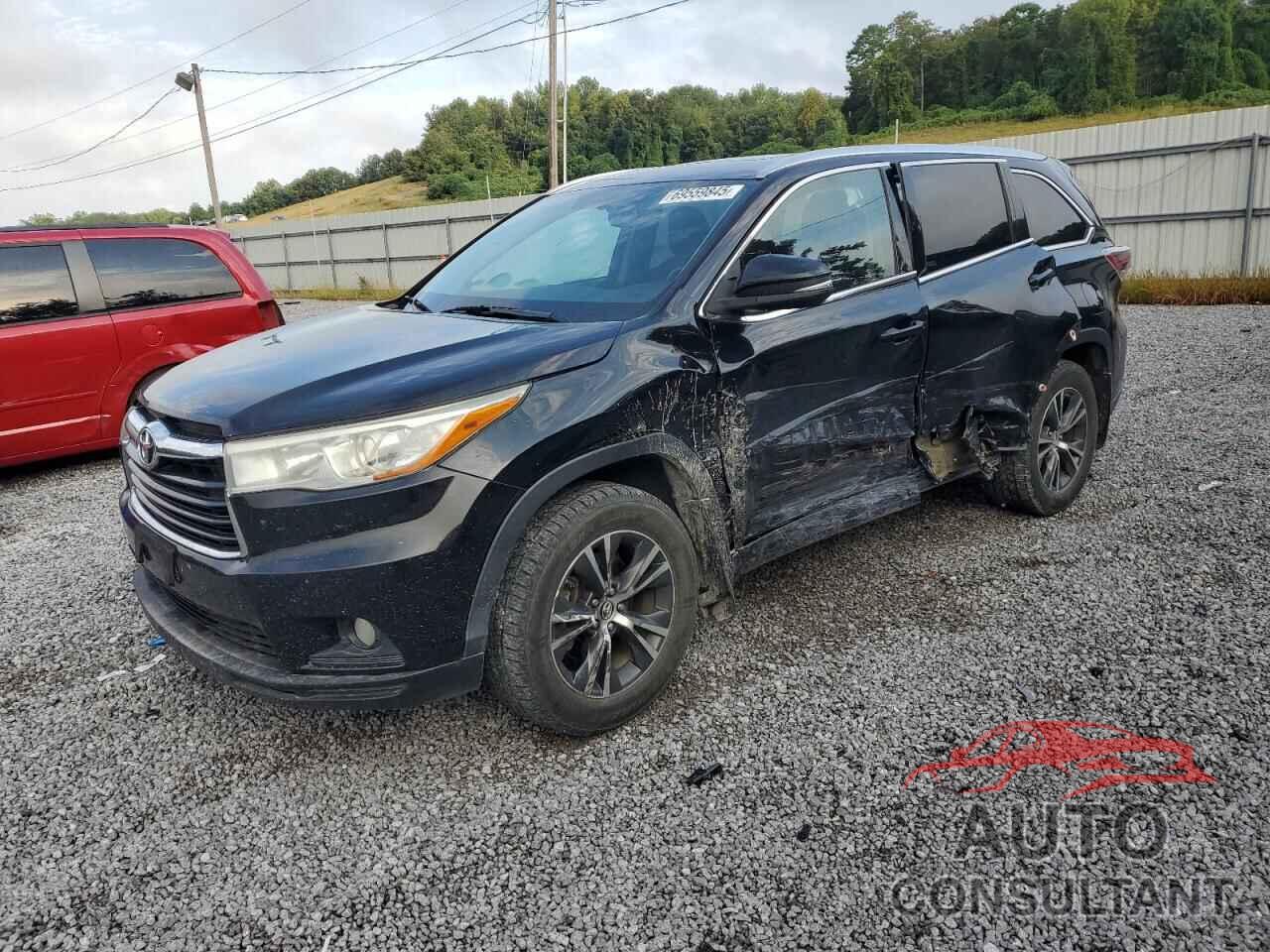 TOYOTA HIGHLANDER 2016 - 5TDJKRFH5GS289416