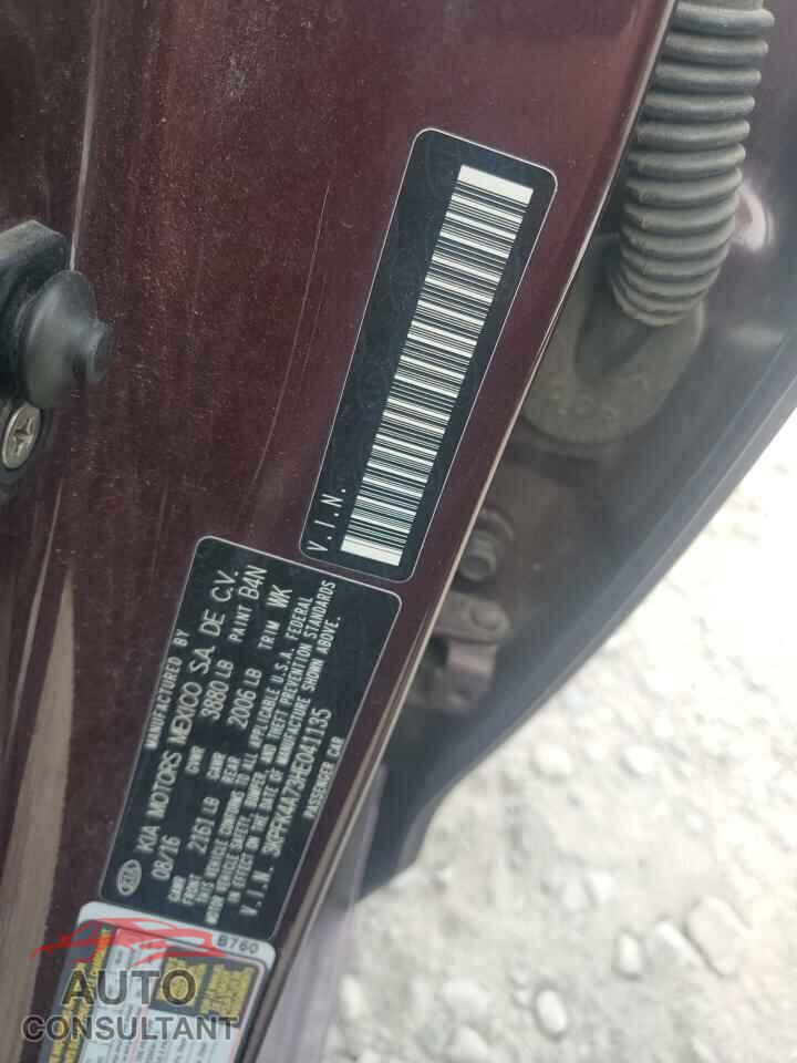 KIA FORTE 2017 - 3KPFK4A73HE041135