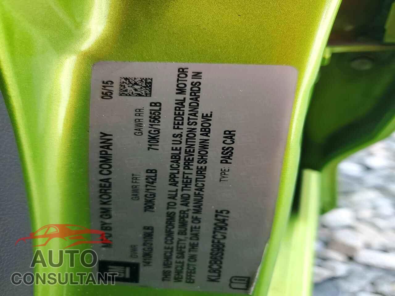 CHEVROLET SPARK 2015 - KL8CB6S98FC790475