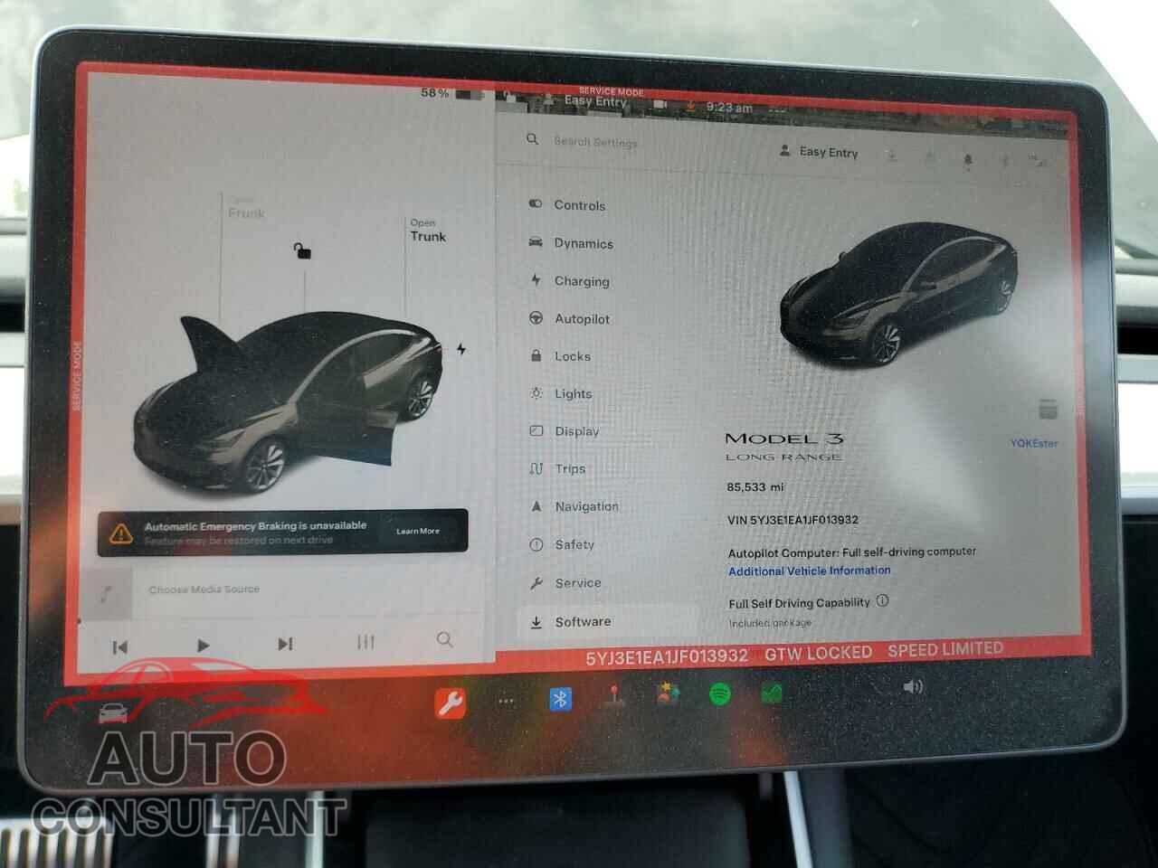 TESLA MODEL 3 2018 - 5YJ3E1EA1JF013932