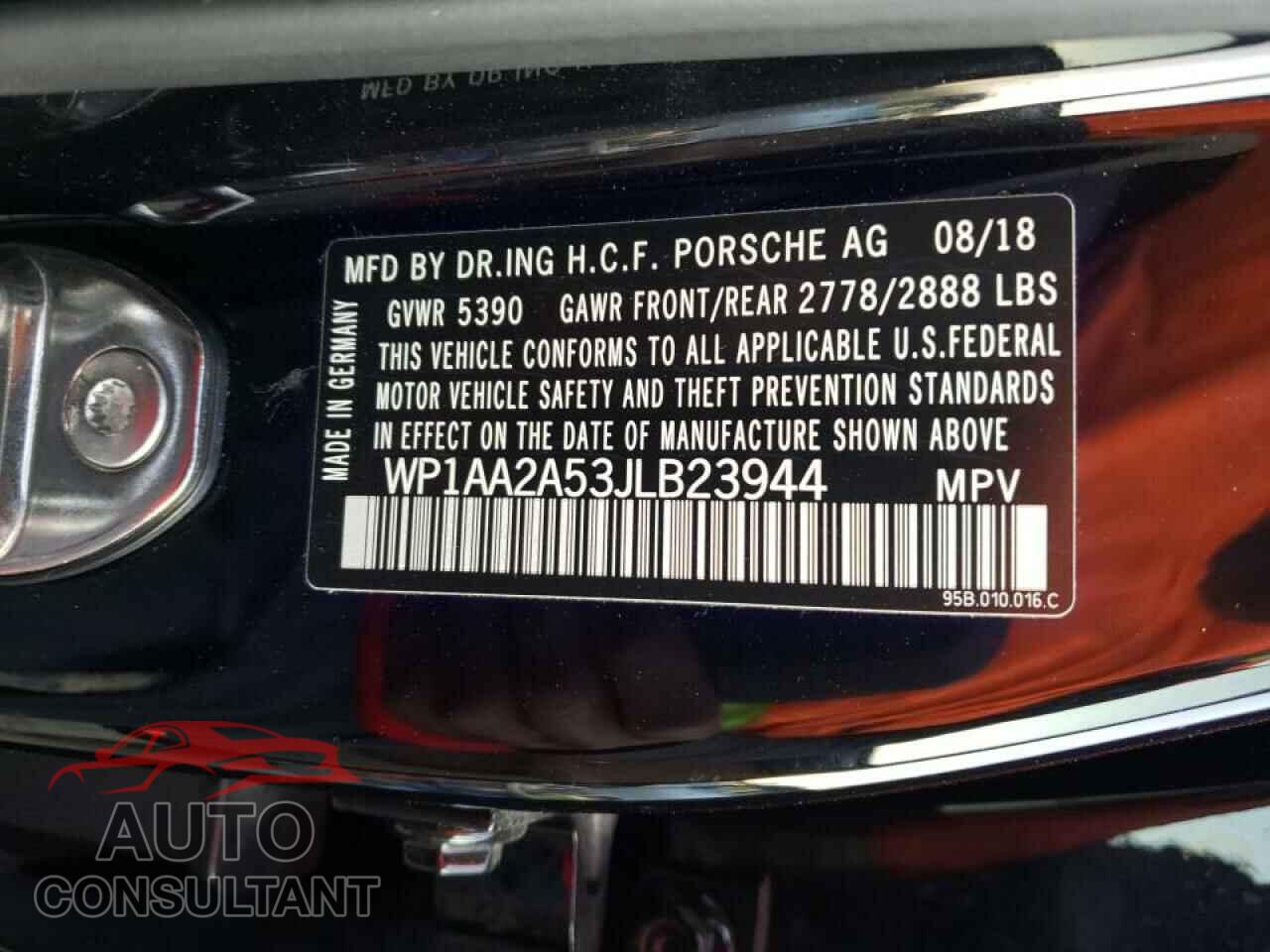 PORSCHE MACAN 2018 - WP1AA2A53JLB23944