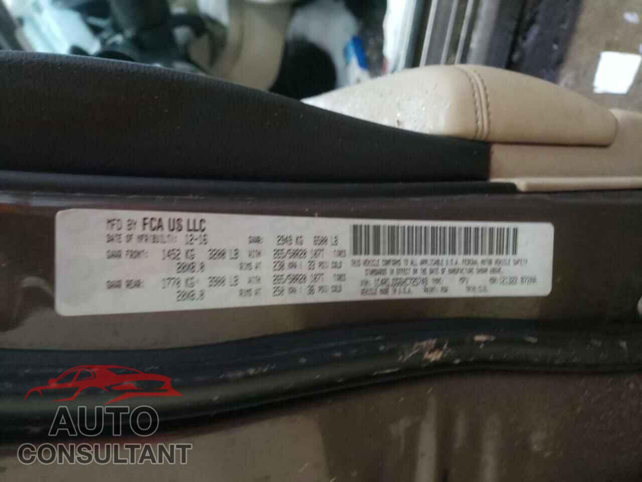 DODGE DURANGO 2017 - 1C4RDJDG6HC725749
