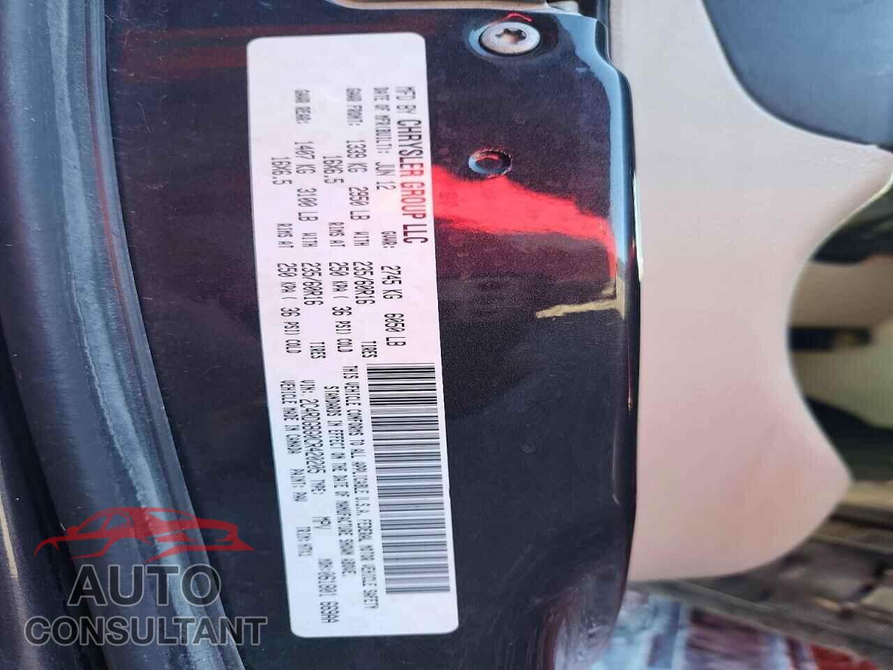 DODGE CARAVAN 2012 - 2C4RDGBG0CR420205