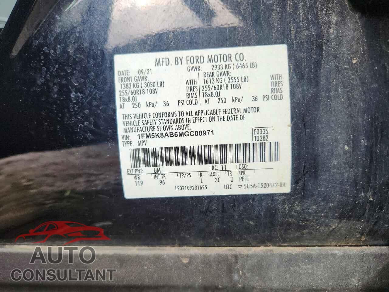 FORD EXPLORER P 2021 - 1FM5K8AB6MGC00971