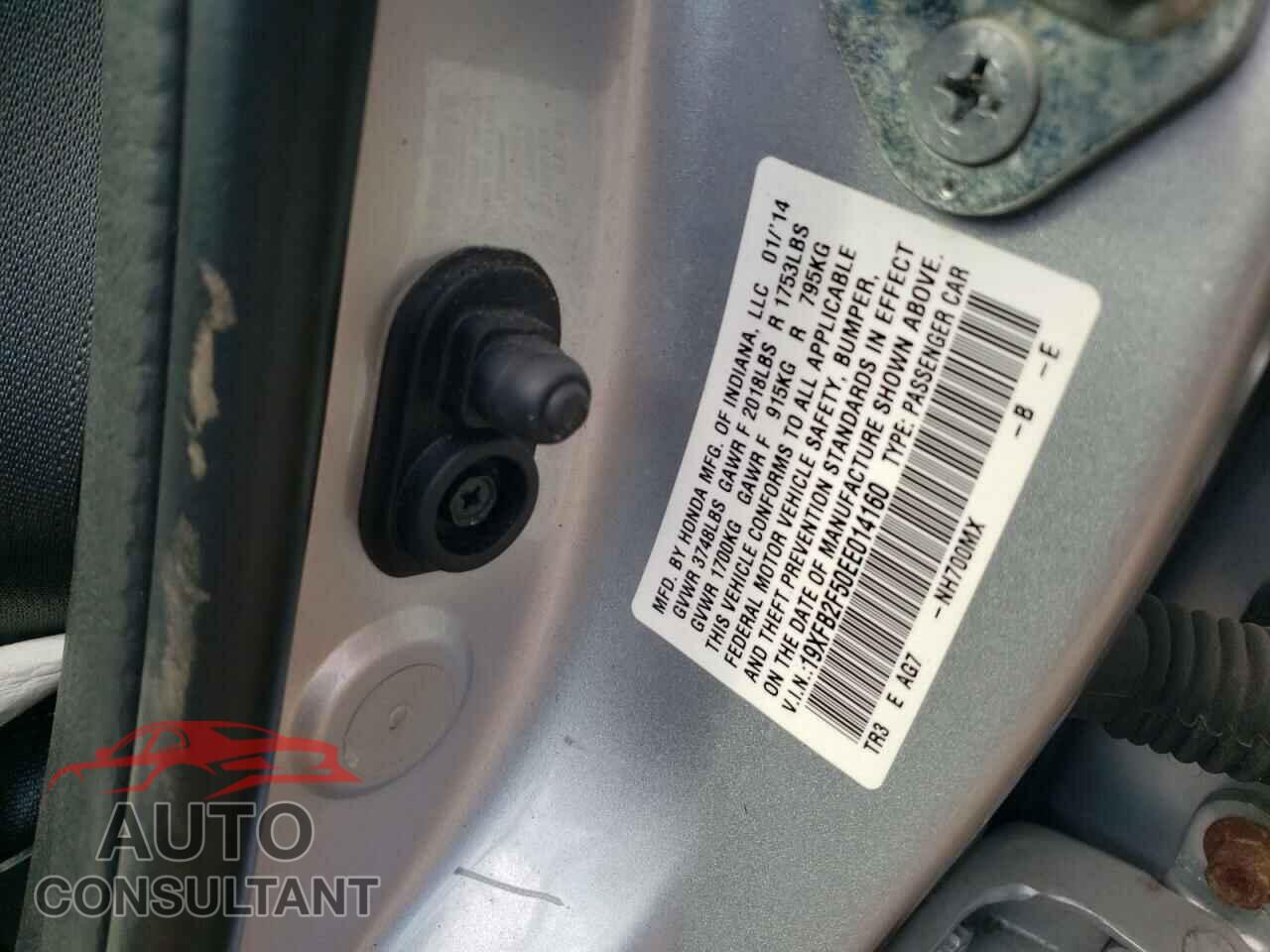 HONDA CIVIC 2014 - 19XFB2F50EE014160