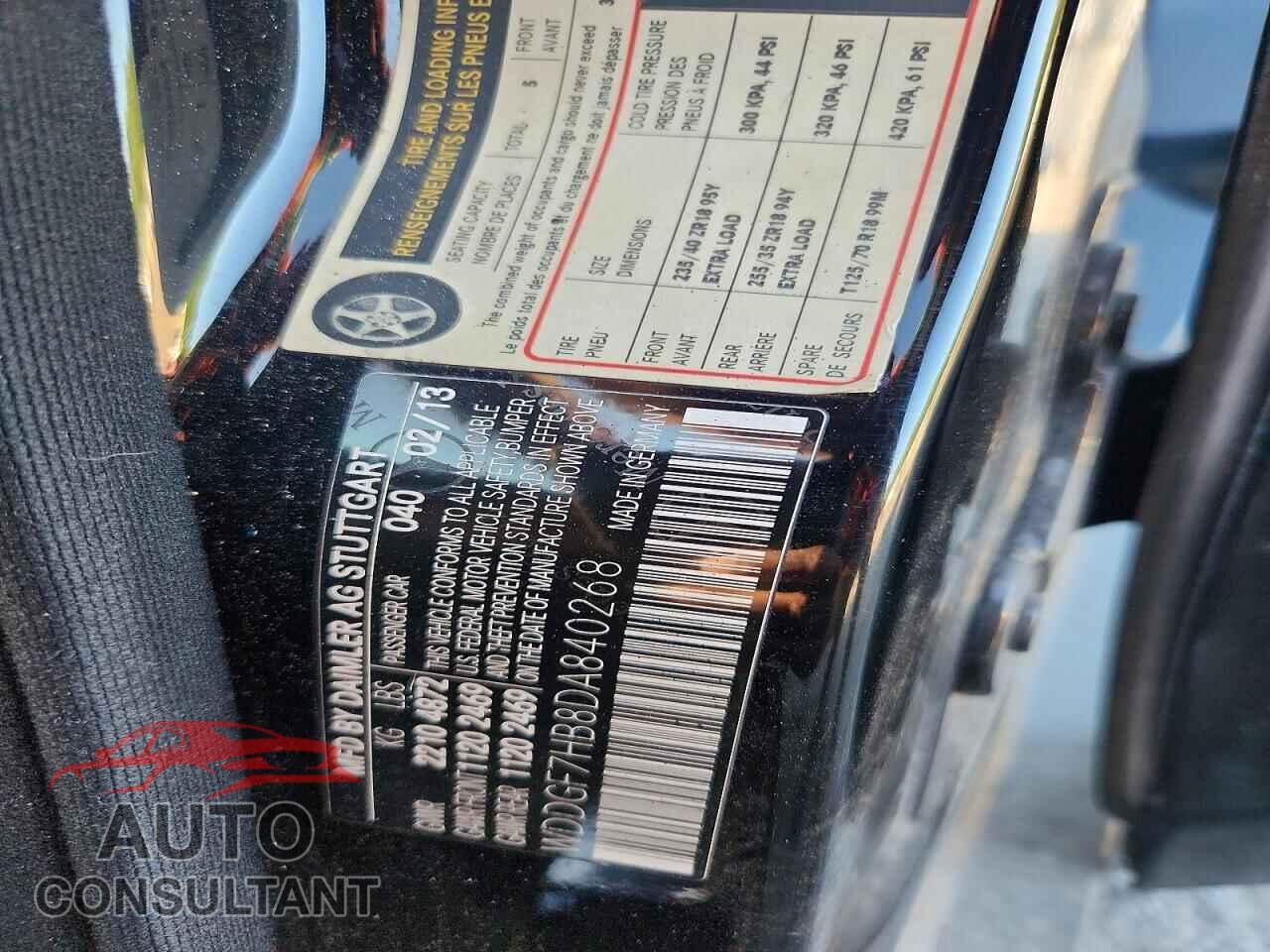 MERCEDES-BENZ C-CLASS 2013 - WDDGF7HB8DA840268