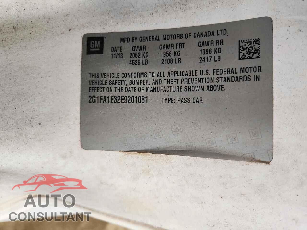 CHEVROLET CAMARO 2014 - 2G1FA1E32E9201081