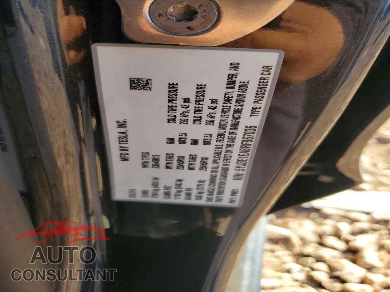 TESLA MODEL 3 2024 - 5YJ3E1EA8RF867036