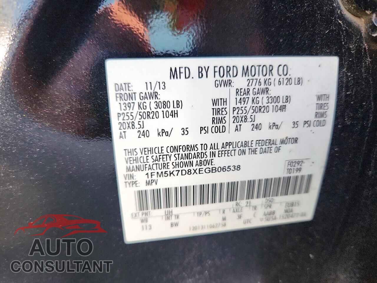 FORD EXPLORER 2014 - 1FM5K7D8XEGB06538