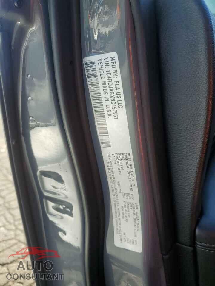 DODGE DURANGO 2022 - 1C4RDJAGXNC157957