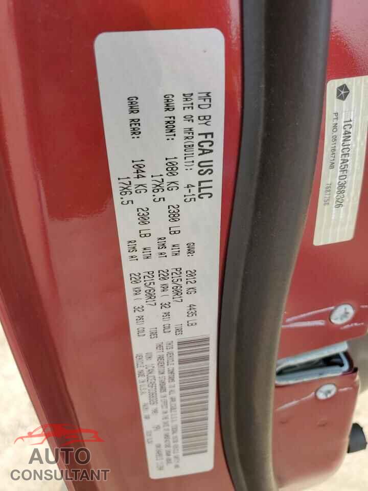 JEEP COMPASS 2015 - 1C4NJCEA5FD368326