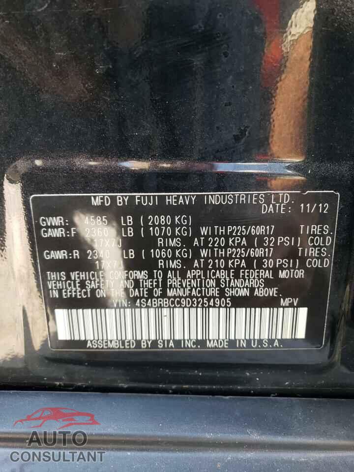 SUBARU OUTBACK 2013 - 4S4BRBCC9D3254905