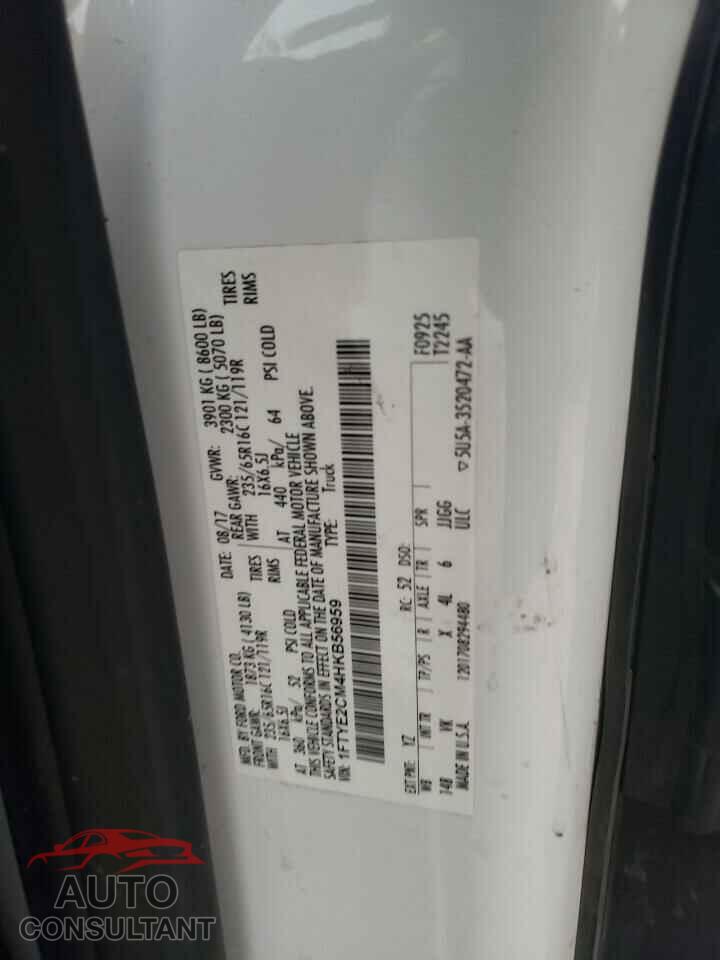 FORD TRANSIT 2017 - 1FTYE2CM4HKB56959