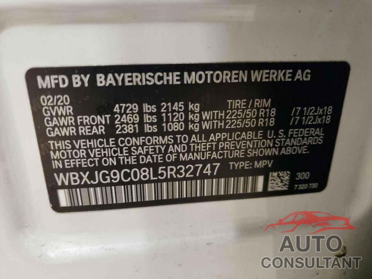 BMW X1 2020 - WBXJG9C08L5R32747
