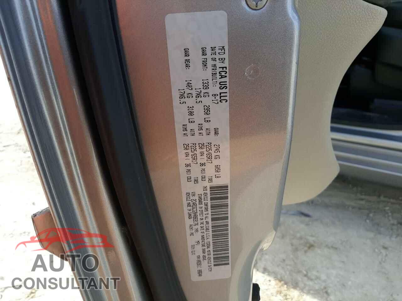 DODGE CARAVAN 2017 - 2C4RDGCG9HR869176