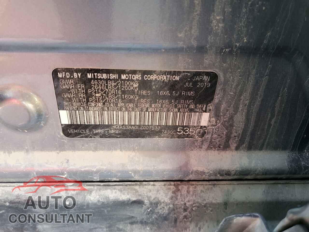 MITSUBISHI ECLIPSE 2020 - JA4AS3AA0LZ007533