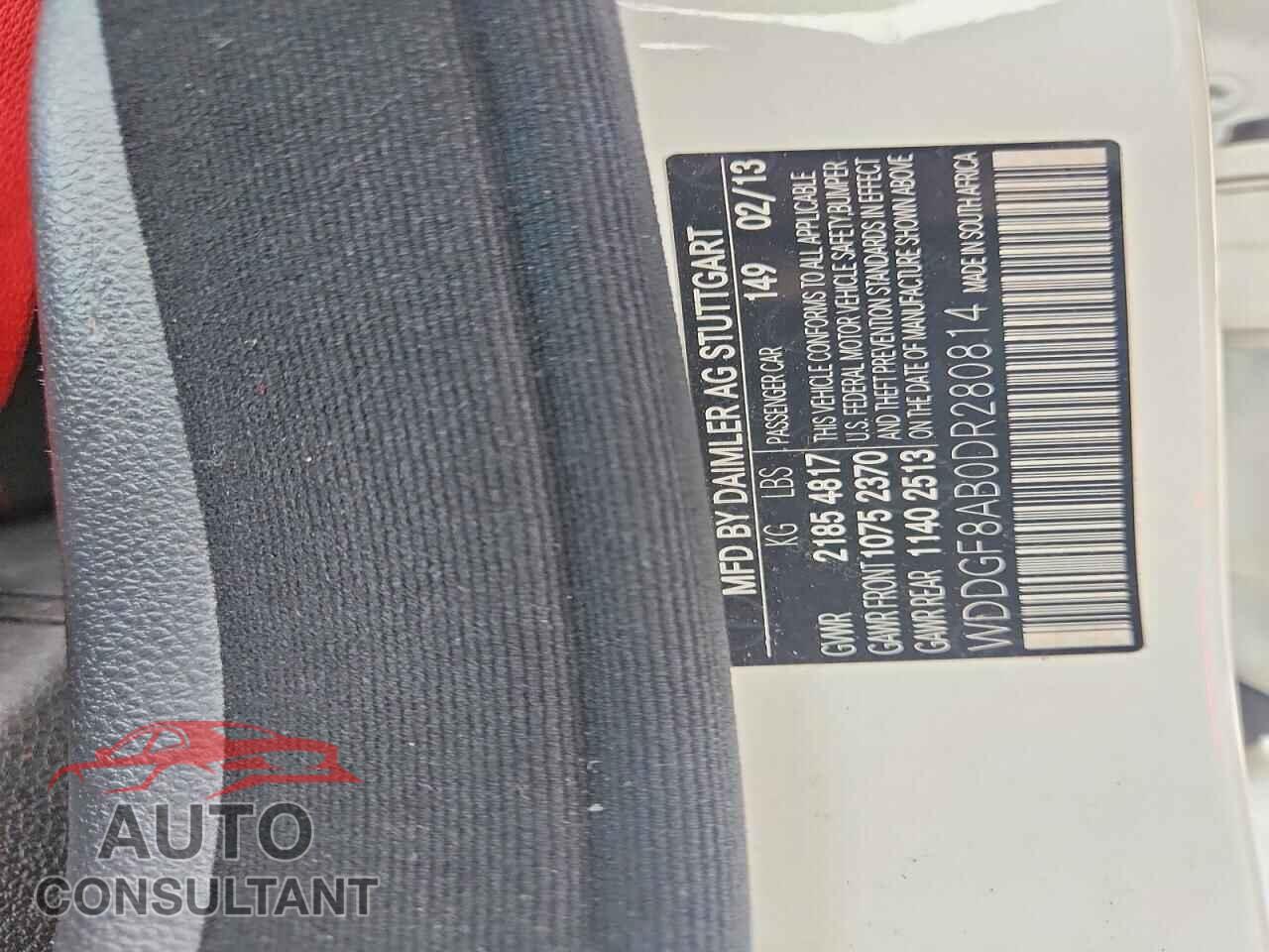MERCEDES-BENZ C-CLASS 2013 - WDDGF8AB0DR280814