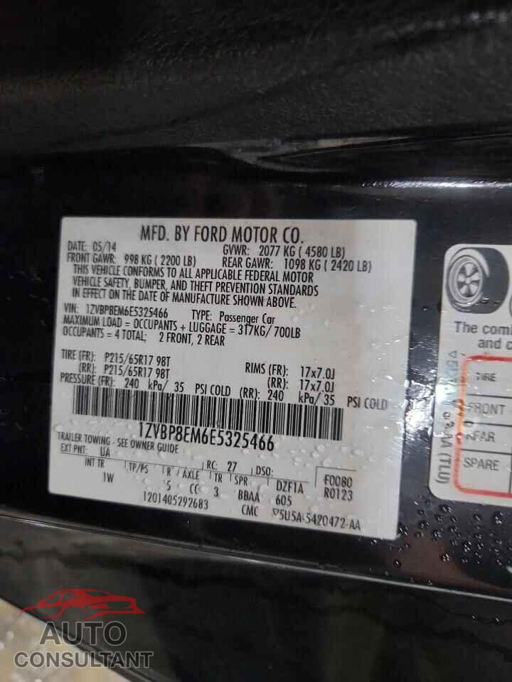 FORD MUSTANG 2014 - 1ZVBP8EM6E5325466