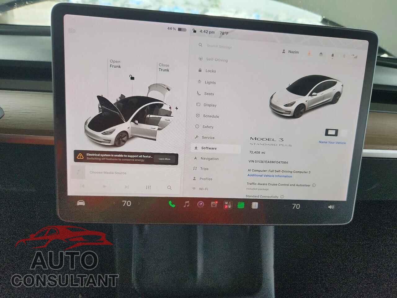 TESLA MODEL 3 2021 - 5YJ3E1EA8MF047564